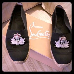 Men’s Christian Louboutin espadrilles in black
